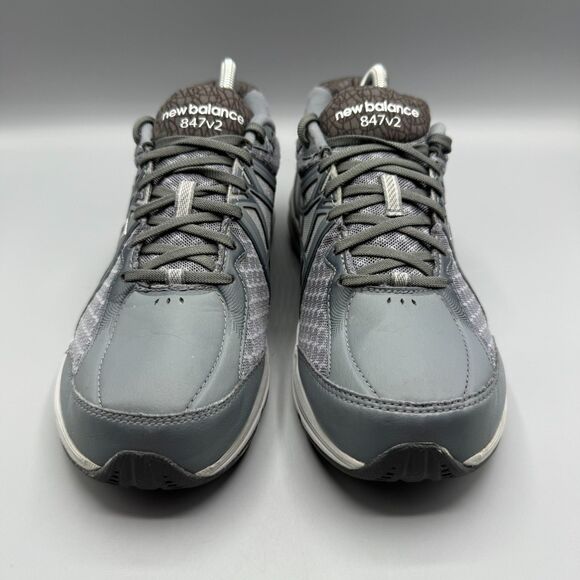 New Balance 847v2 Gray Leather Athletic Running Shoes Women Size 9 - Picture 2 of 9